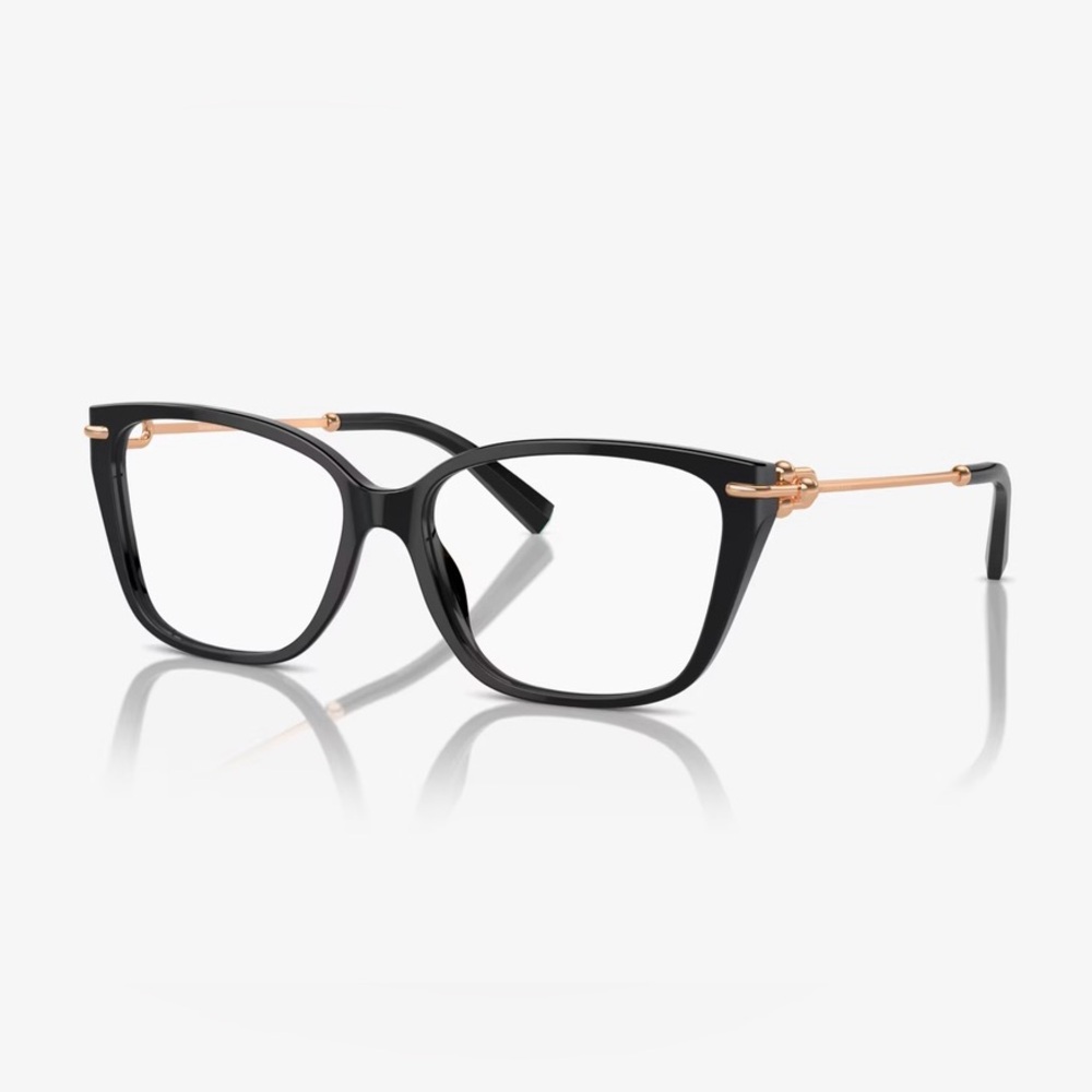Tiffany & Co TF2248K Black and Gold Glasses with Cat-Eye Design
